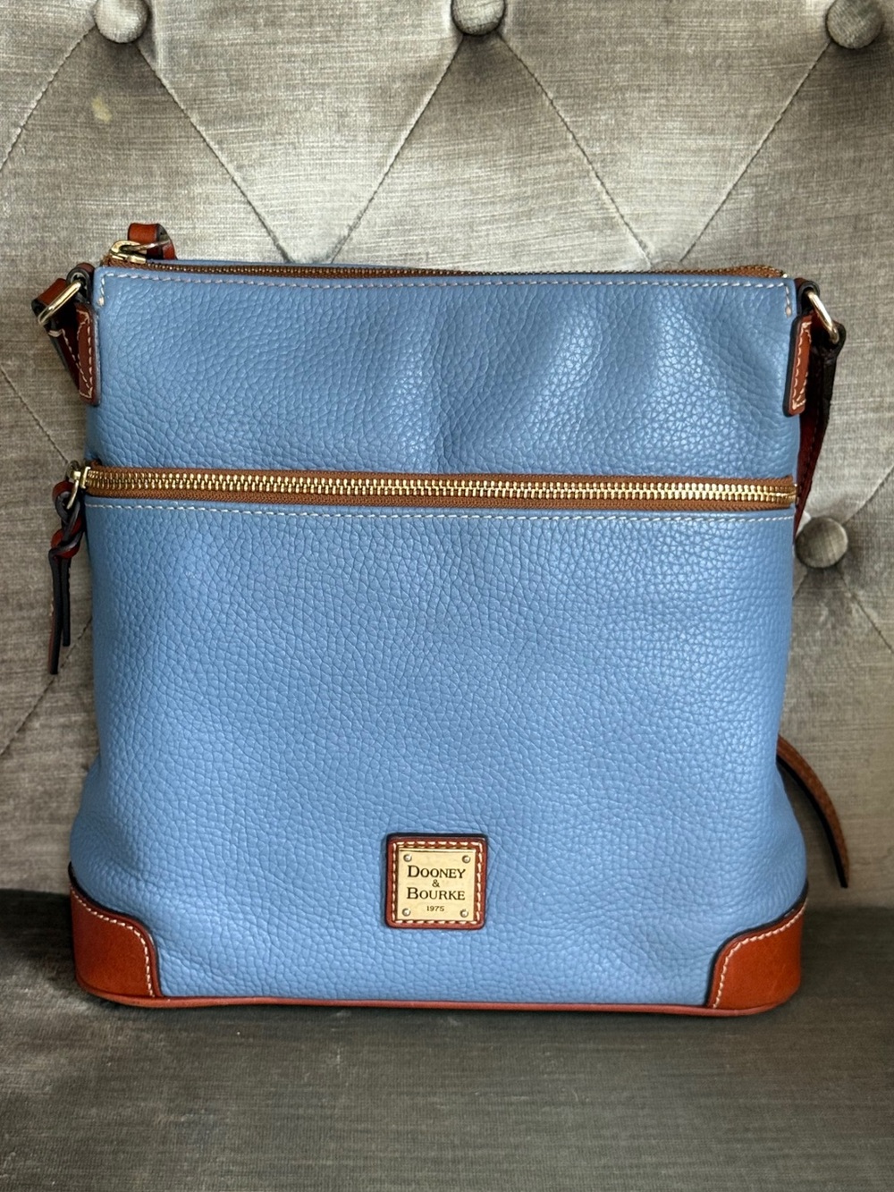 Dooney Bourke Sky Blue Pebble Grain Crossbody Shoulder Bag